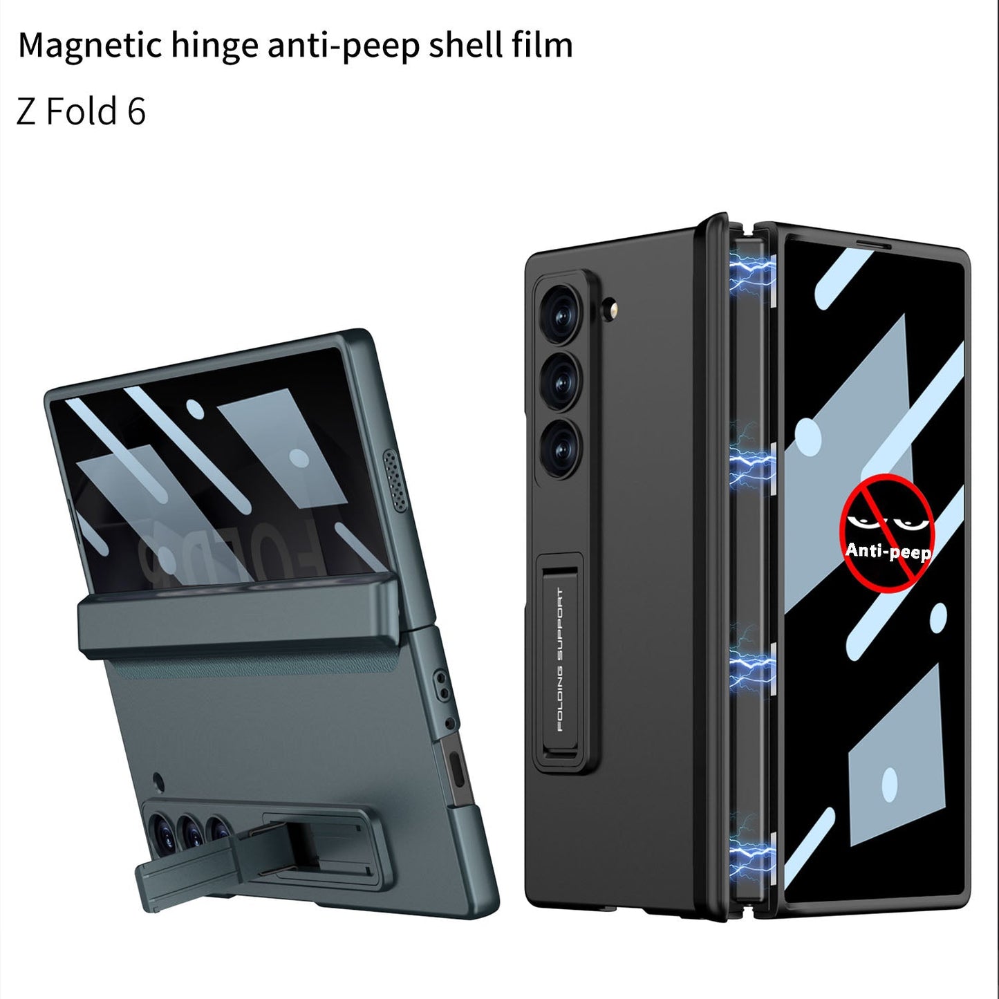 Magnetic Hinge Hidden Bracket Protective Case For Galaxy Z Series