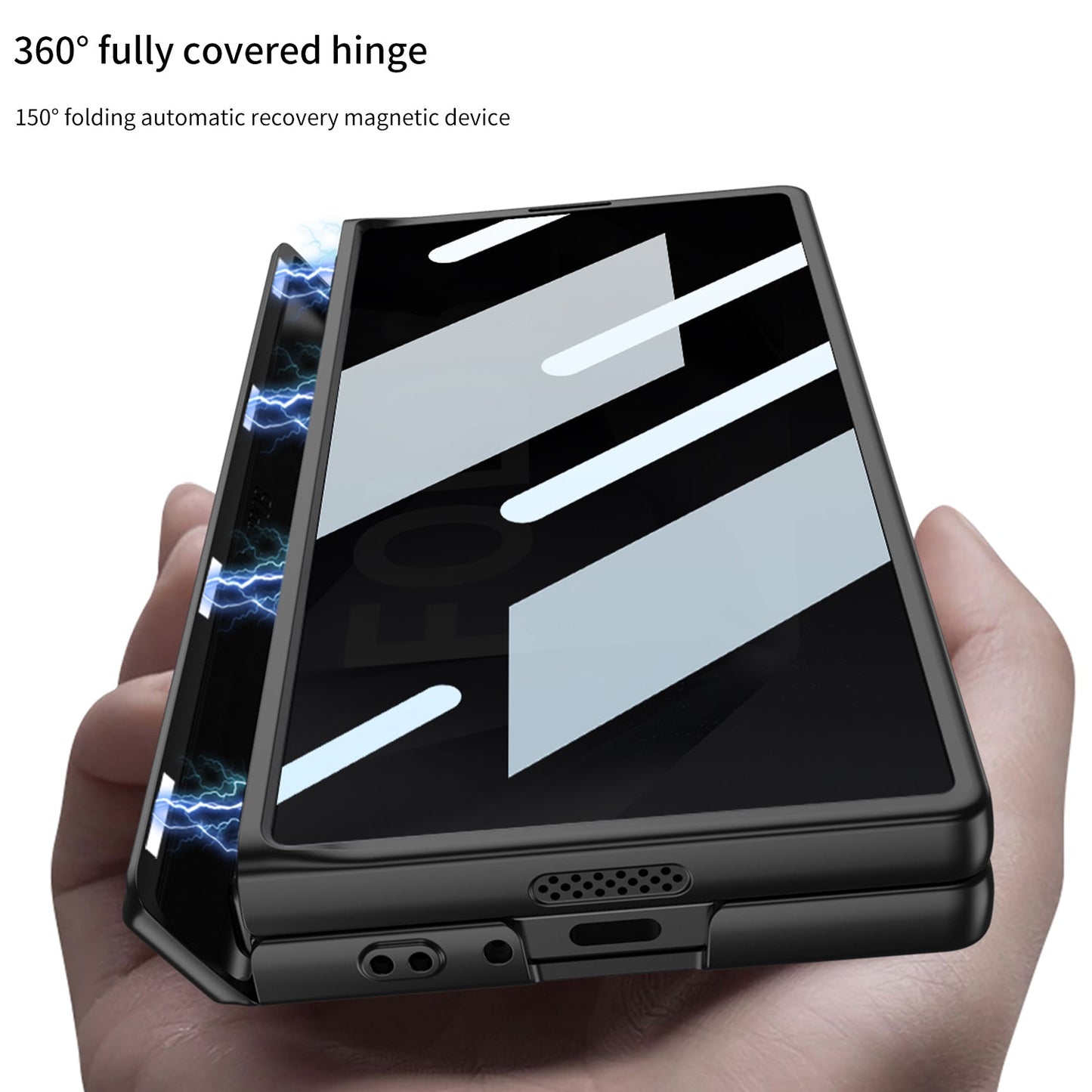 Magnetic Hinge Hidden Bracket Protective Case For Galaxy Z Series