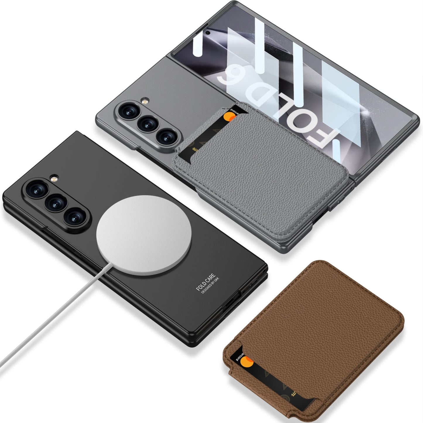 Magnetic Leather Card Holder Shockproof Phone Case For Galaxy Z Series