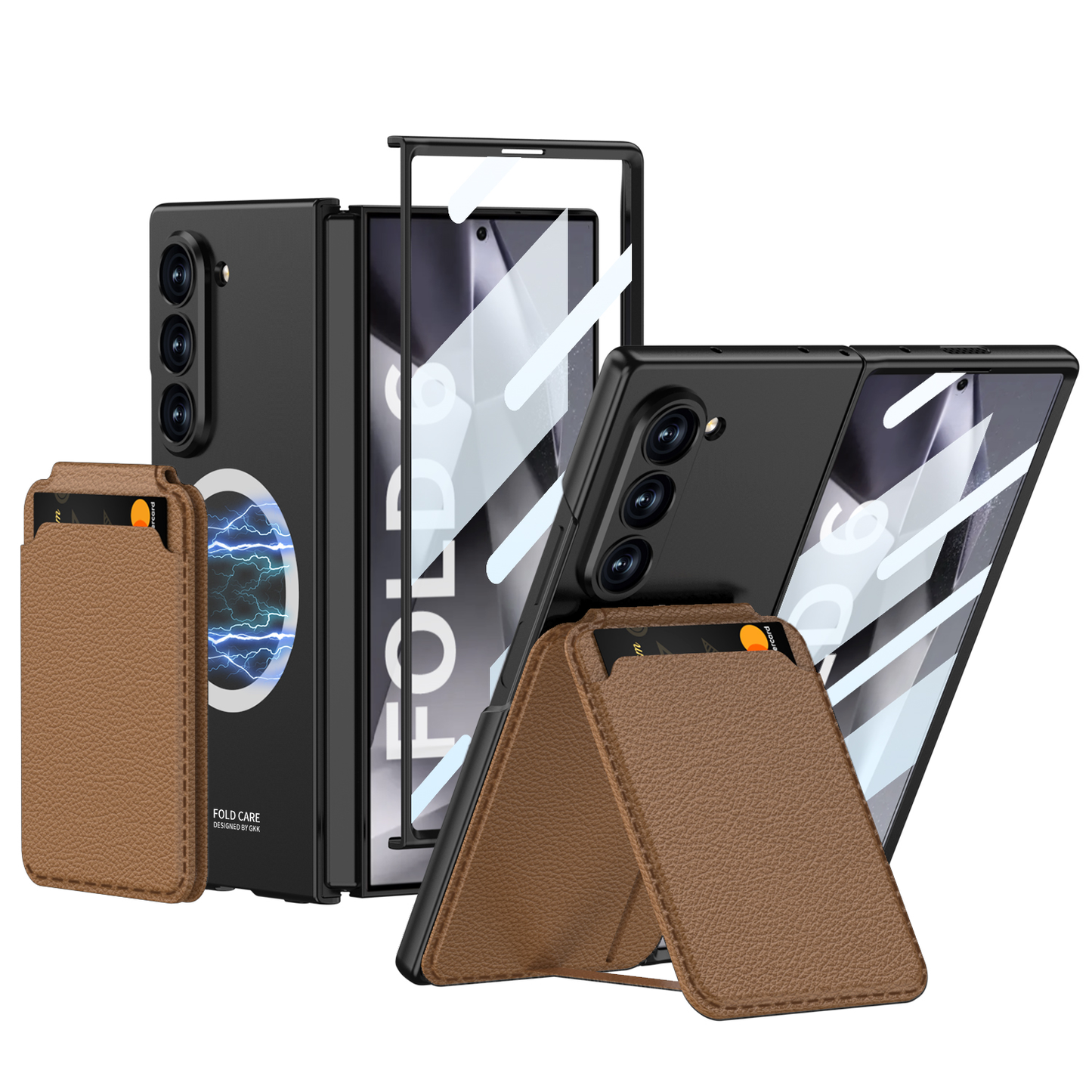Magnetic Leather Card Holder Shockproof Phone Case For Galaxy Z Series