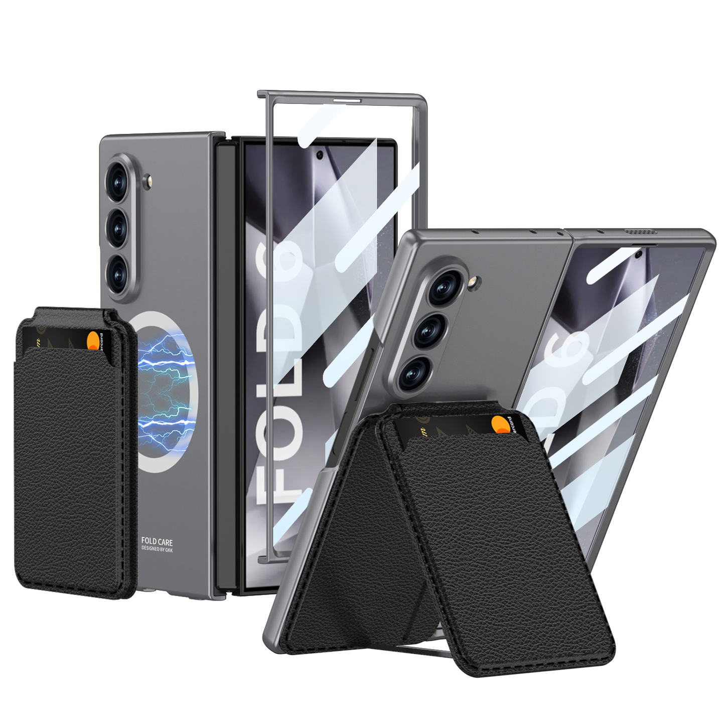 Magnetic Leather Card Holder Shockproof Phone Case For Galaxy Z Series
