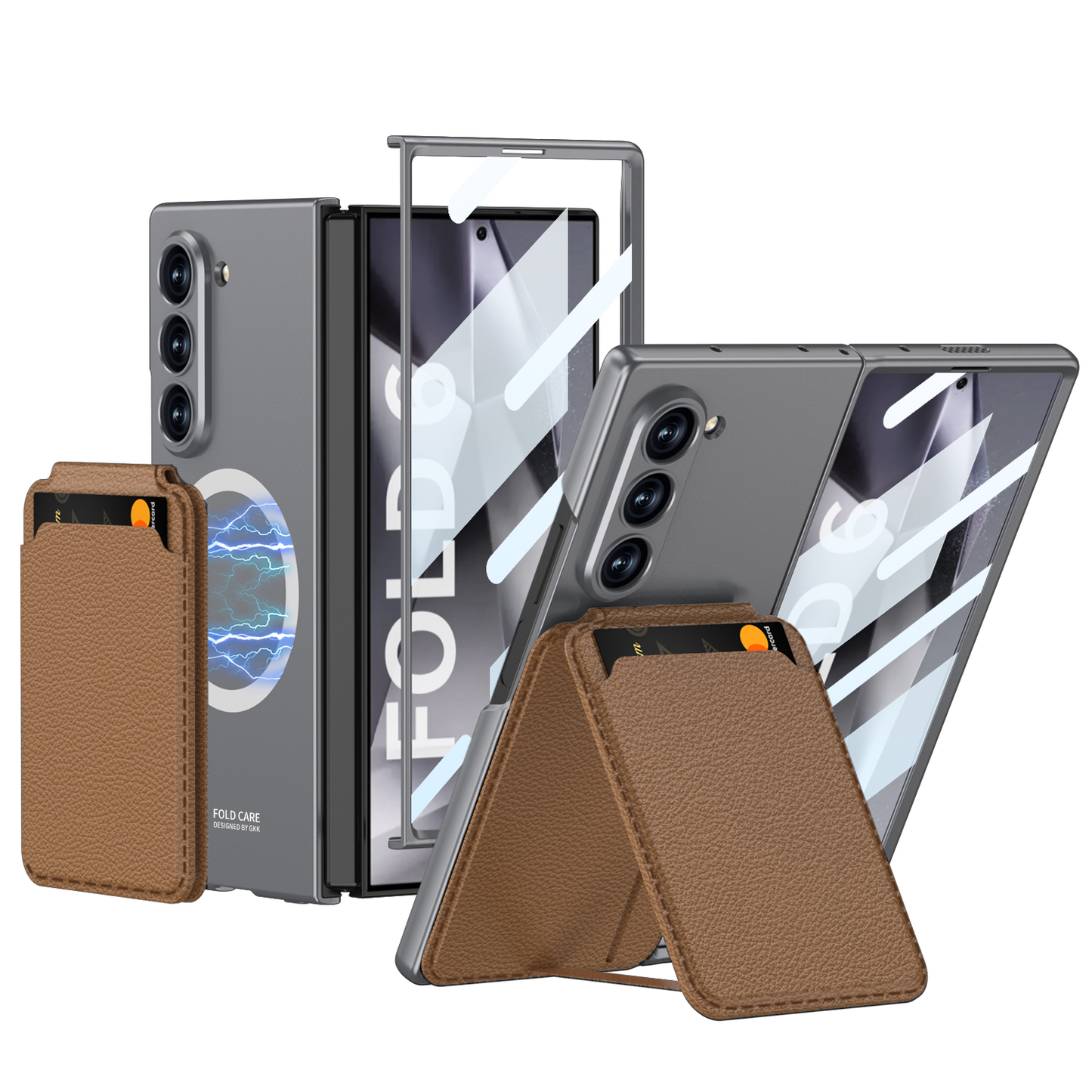 Magnetic Leather Card Holder Shockproof Phone Case For Galaxy Z Series