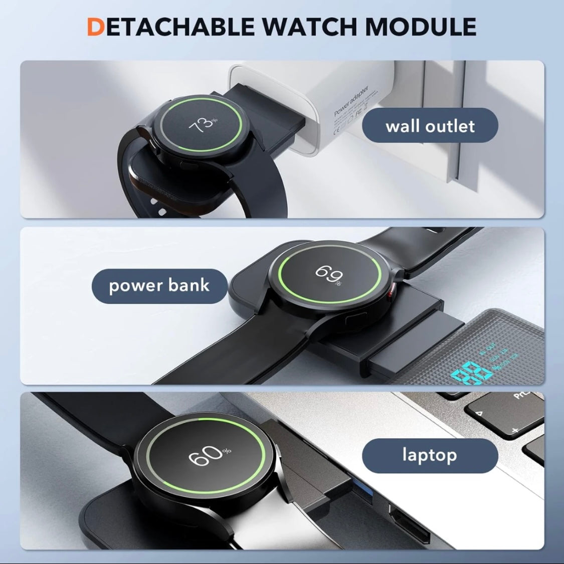 Z Fold : 3-in-1 Charger for Watch, Buds & Phone