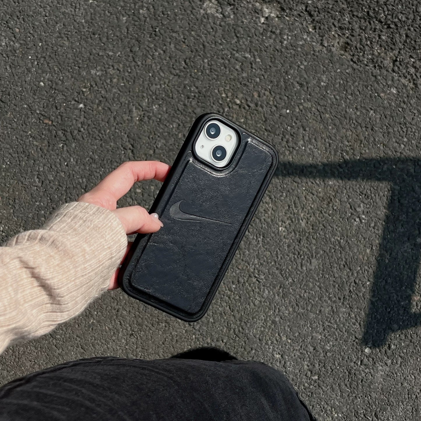 Swoosh Premuim Leather iPhone Case