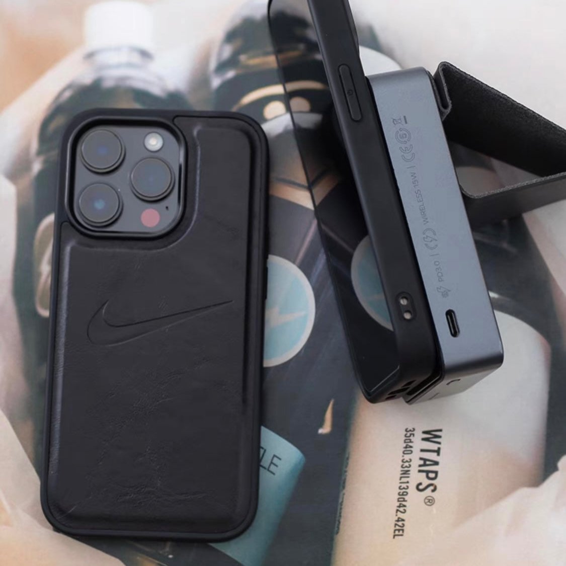 Swoosh Premuim Leather iPhone Case