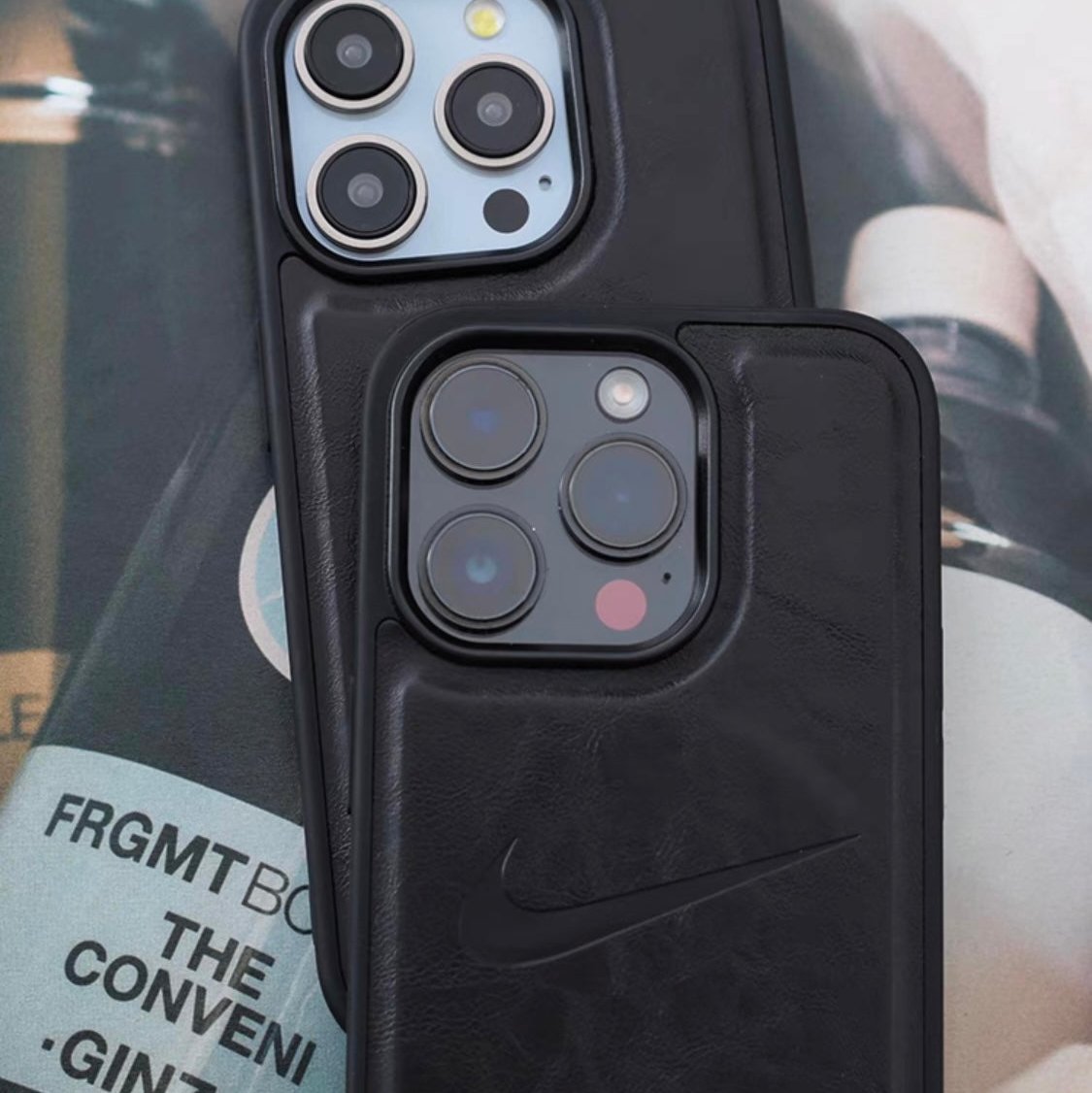Swoosh Premuim Leather iPhone Case