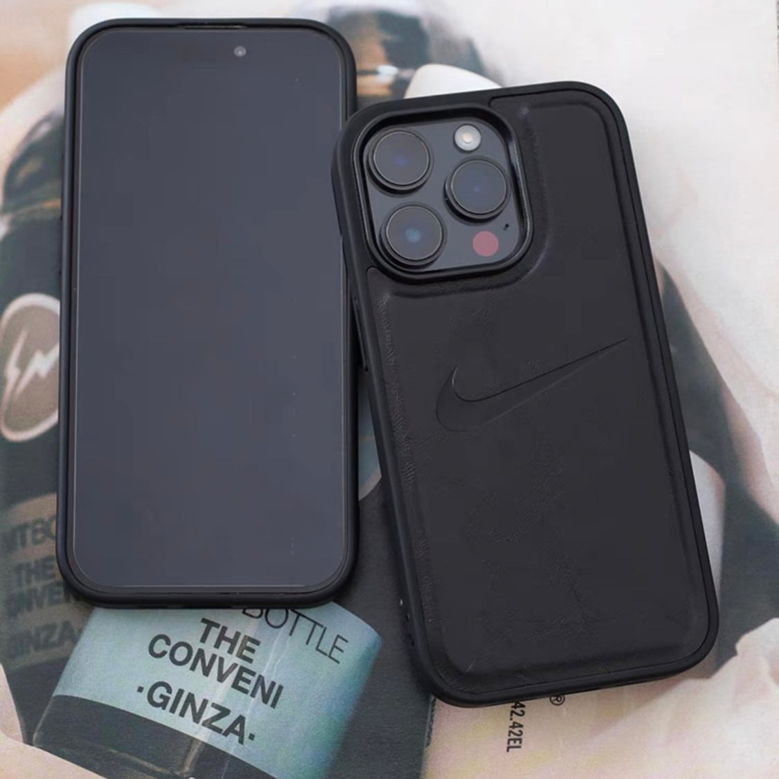 Swoosh Premuim Leather iPhone Case