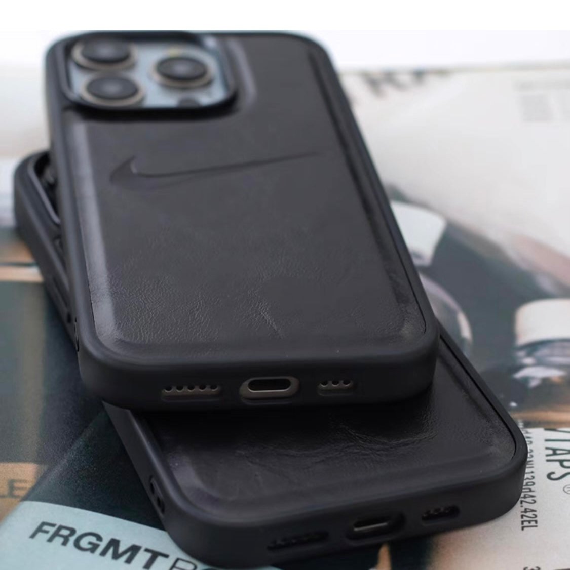 Swoosh Premuim Leather iPhone Case