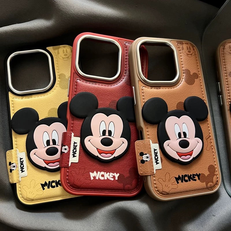 Luxury Mickey Leather iPhone Case