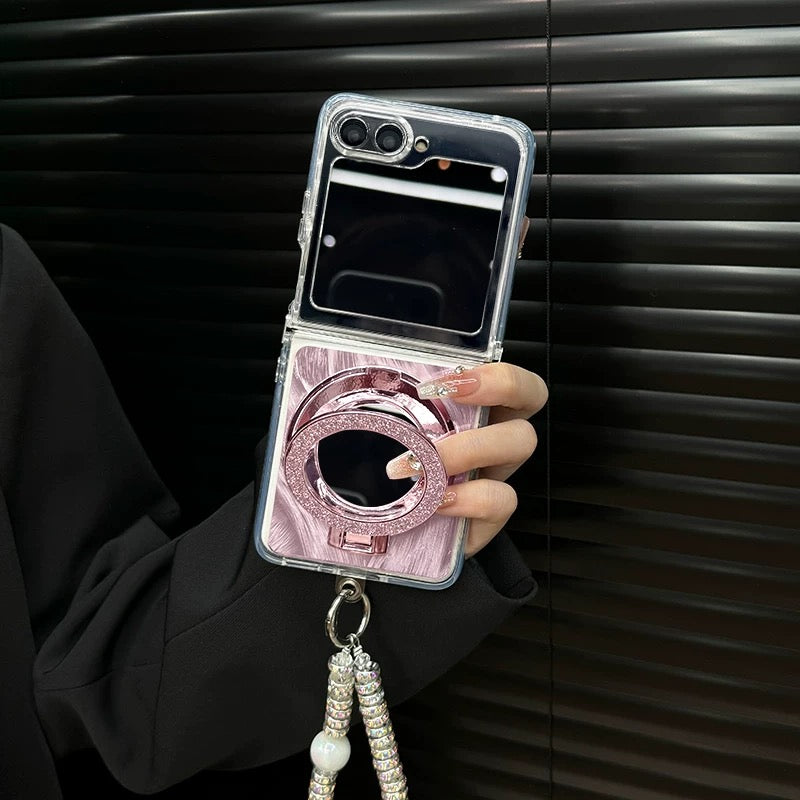 Galaxy Z Flip Glamour Elite Case - Mirror & Stand