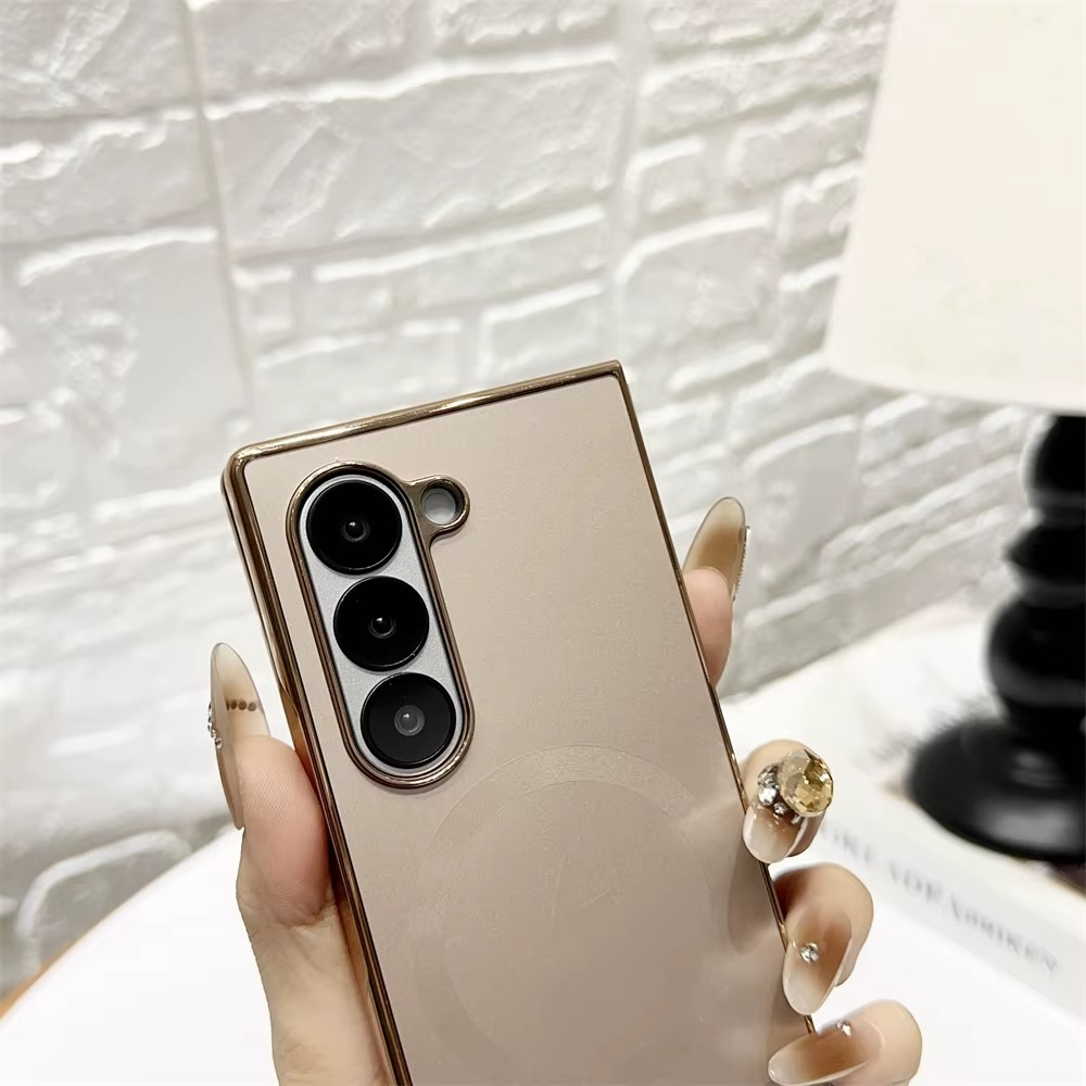 Luxury Electroplate Magnetic Wireless Case For Galaxy Z Fold Series