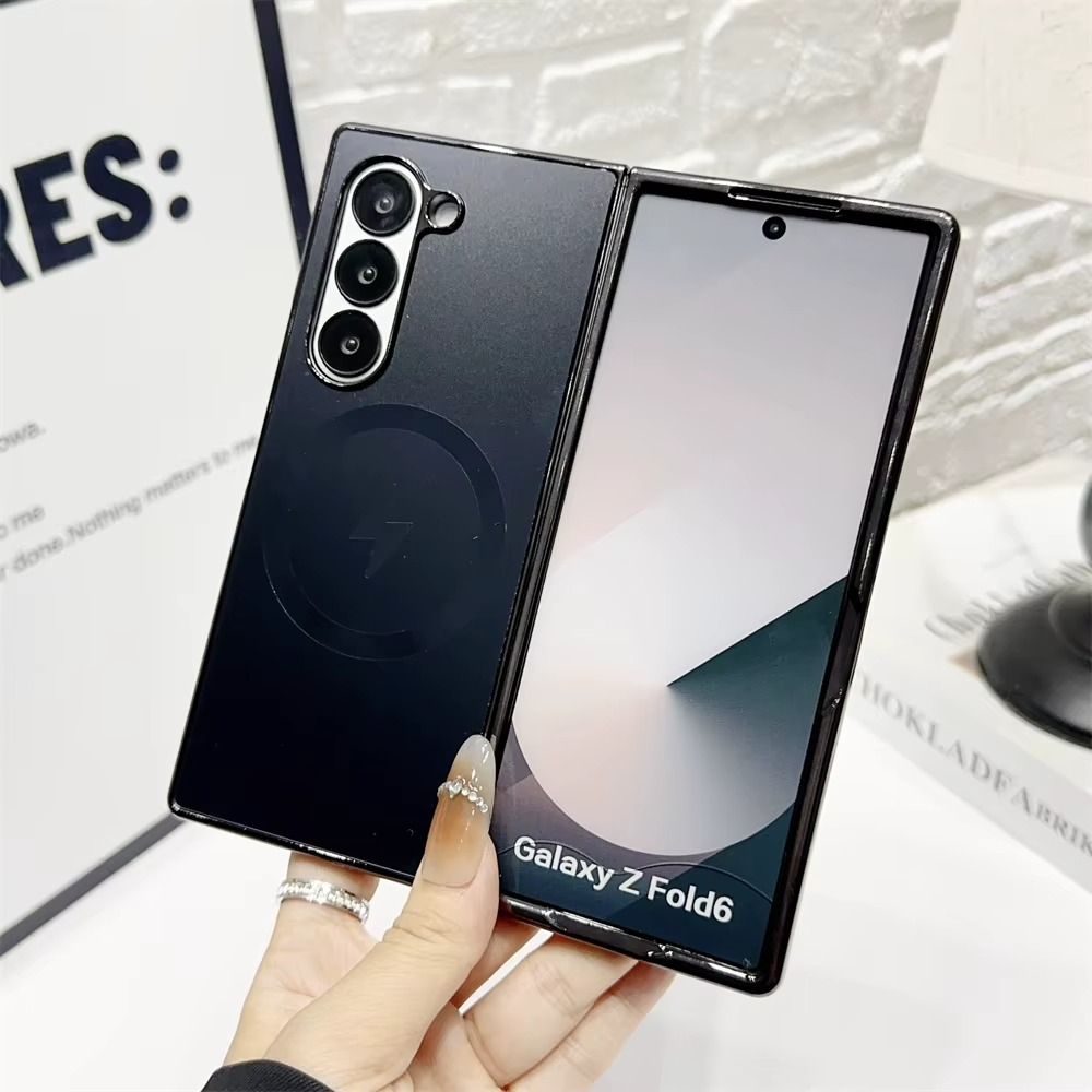 Luxury Electroplate Magnetic Wireless Case For Galaxy Z Fold Series