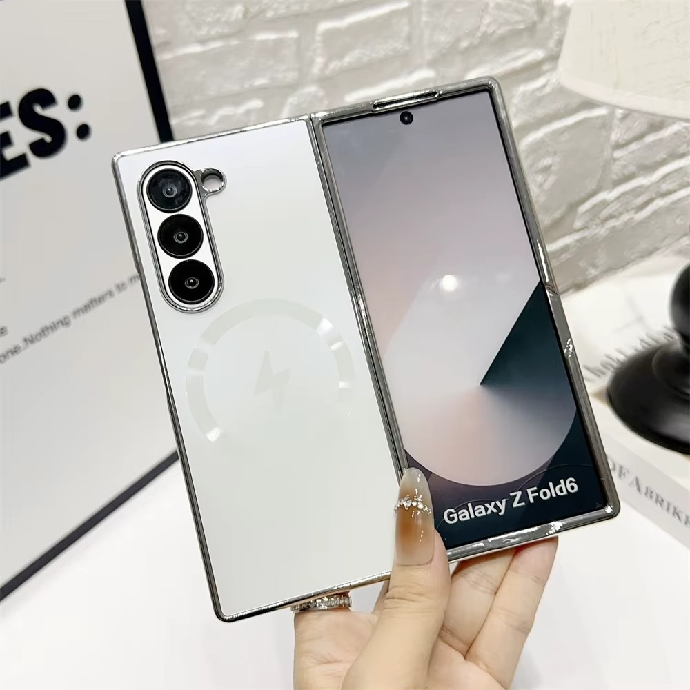 Luxury Electroplate Magnetic Wireless Case For Galaxy Z Fold Series