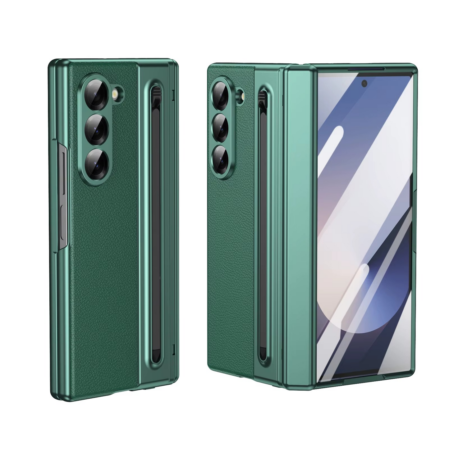 Z Fold Leather Cover + Hinge & Glass Protection