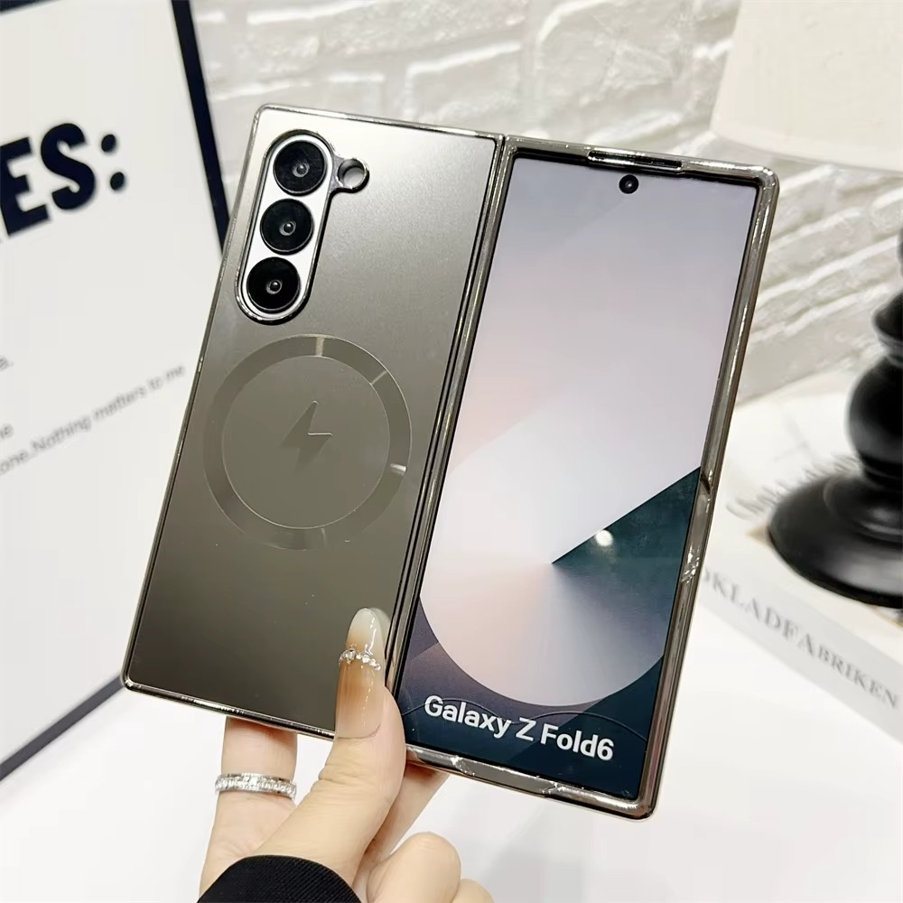 Luxury Electroplate Magnetic Wireless Case For Galaxy Z Fold Series