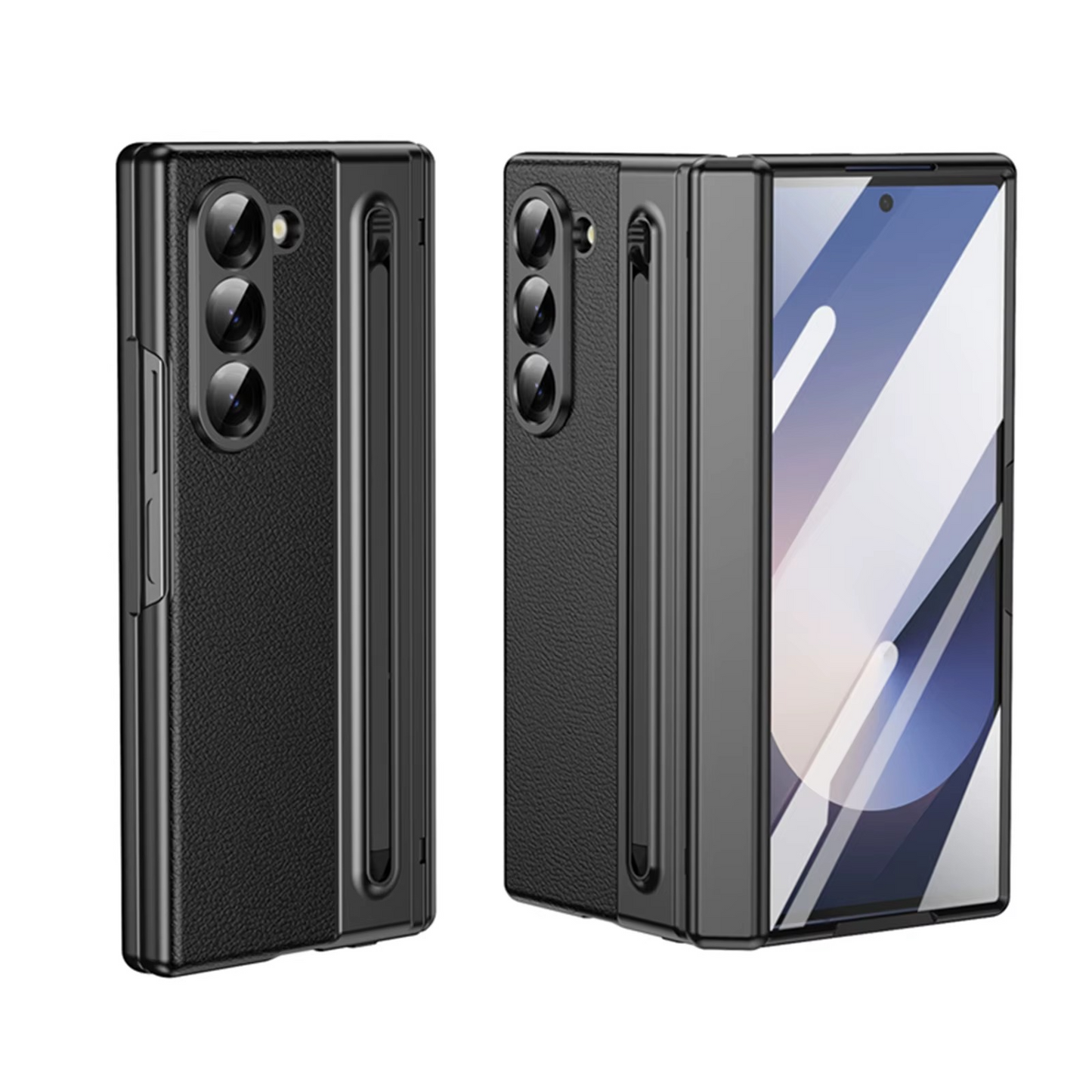 Z Fold Leather Cover + Hinge & Glass Protection