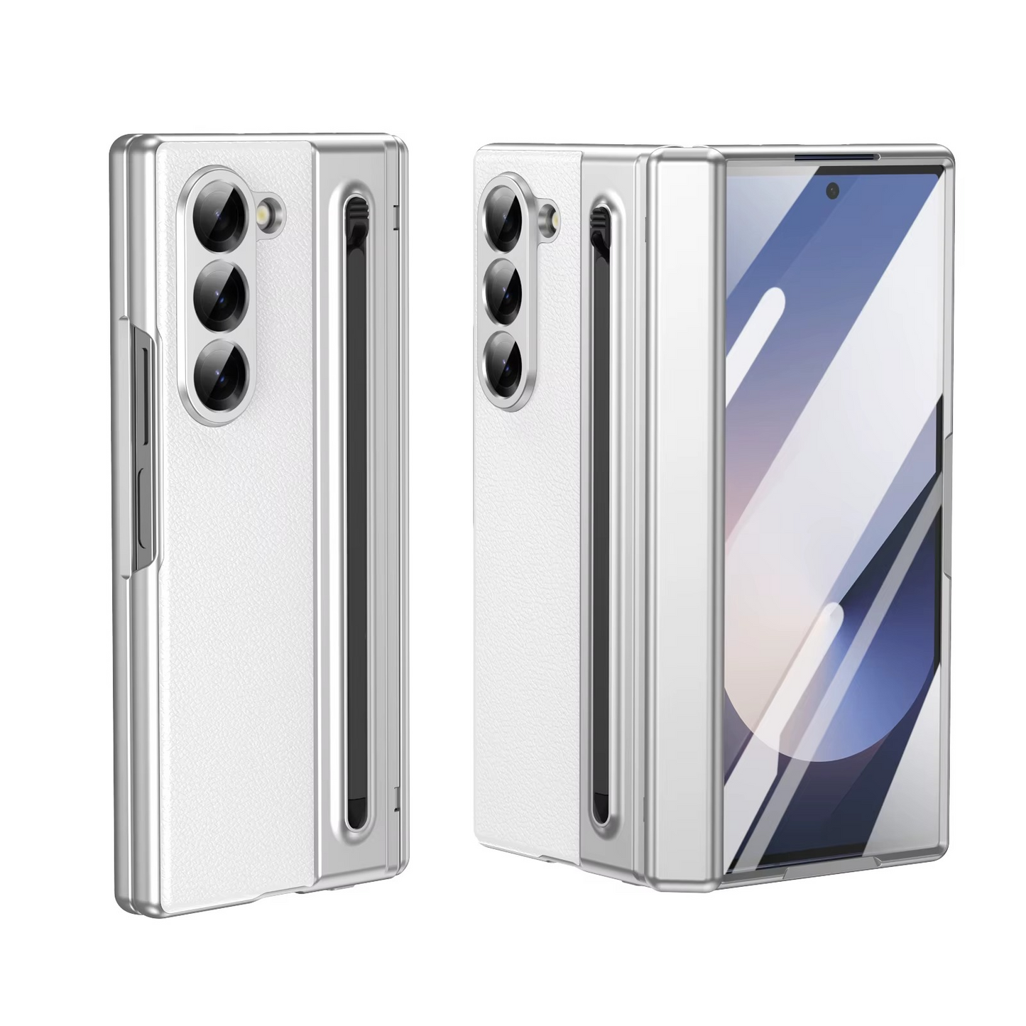 Z Fold Leather Cover + Hinge & Glass Protection