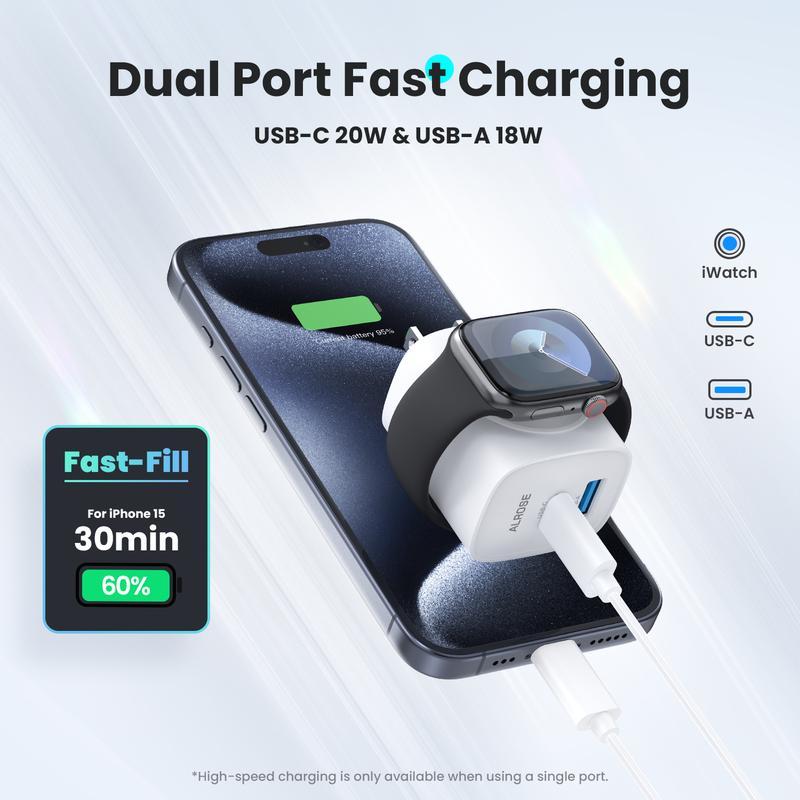 Universal 3-in-1 Smart Watch & Phone Charging Station