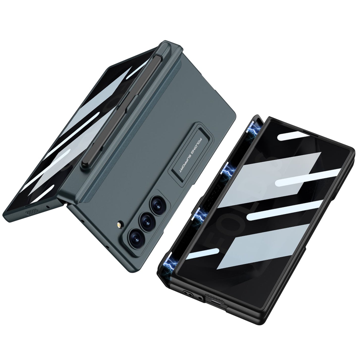 Magnetic Hinge Hidden Bracket Case With Pen Slot For Galaxy Z Series