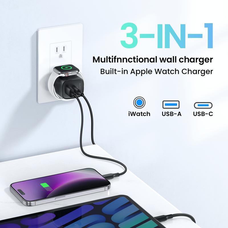 Universal 3-in-1 Smart Watch & Phone Charging Station