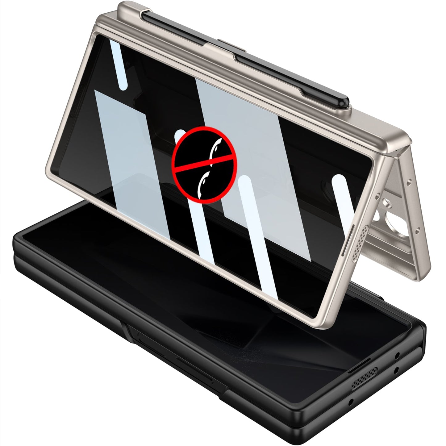 Magnetic Hinge Hidden Bracket Case With Pen Slot For Galaxy Z Series