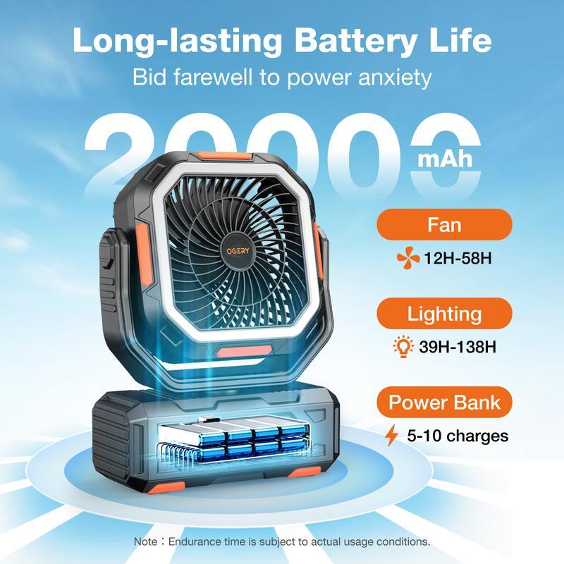 Ultimate 3-in-1 Rechargeable Fan, Light & Charging Station