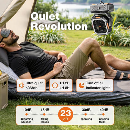 Ultimate 3-in-1 Rechargeable Fan, Light & Charging Station