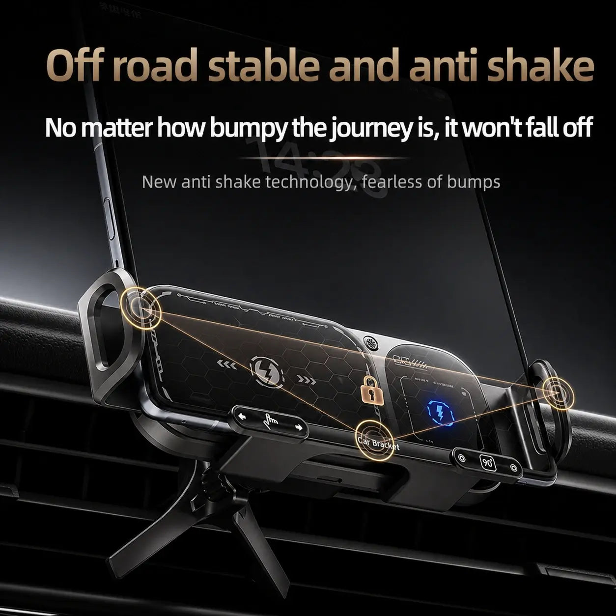 AutoGrip Pro™ – Premium Wireless Charging Car Mount & Phone Holder