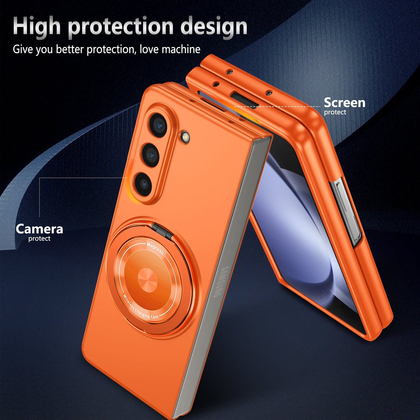 Full Protection Magnetic Kickstand Phone Case For Galaxy Z Series