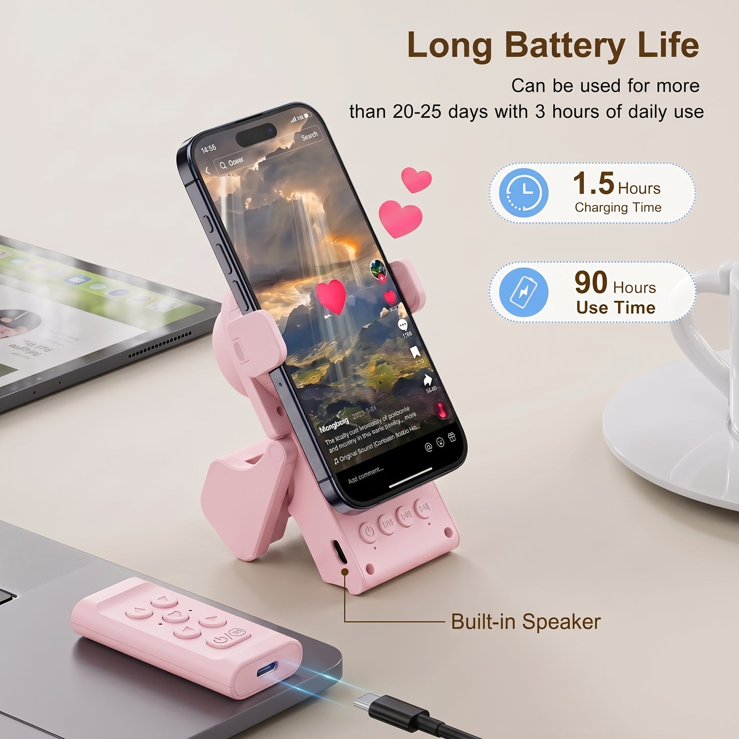 ScrollMate™ Wireless TikTok Remote &amp; Smartphone Holder