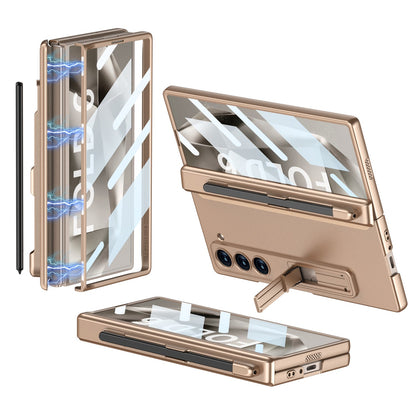 Magnetic Hinge Hidden Bracket Case With Pen Slot For Galaxy Z Series