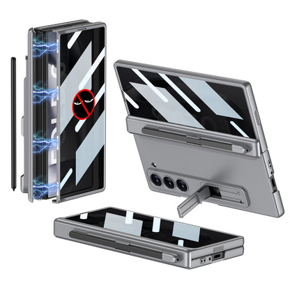 Magnetic Hinge Hidden Bracket Case With Pen Slot For Galaxy Z Series