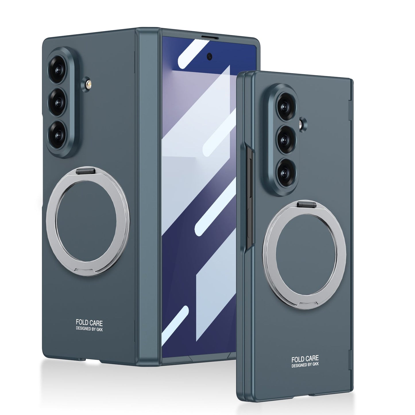 Luxurious Magnetic Ring Holder Phone Case For Galaxy Z Fold7 Fold8 Wide Ultra