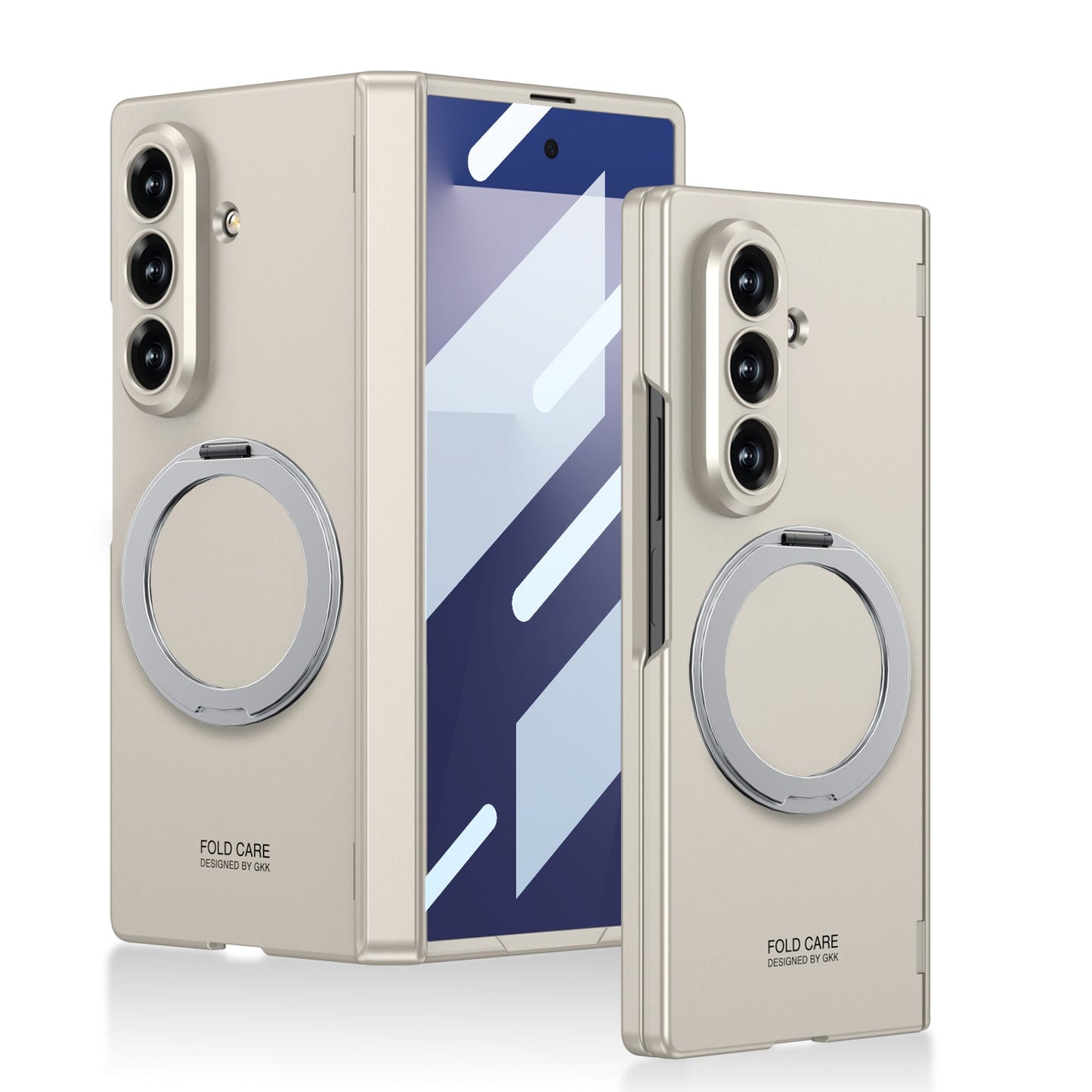 Luxurious Magnetic Ring Holder Phone Case For Galaxy Z Fold7 Fold8 Wide Ultra