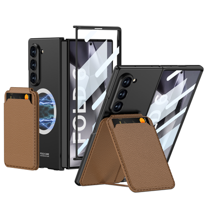 Magnetic Leather Card Holder Shockproof Phone Case For Galaxy Z Series