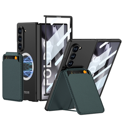 Magnetic Leather Card Holder Shockproof Phone Case For Galaxy Z Series