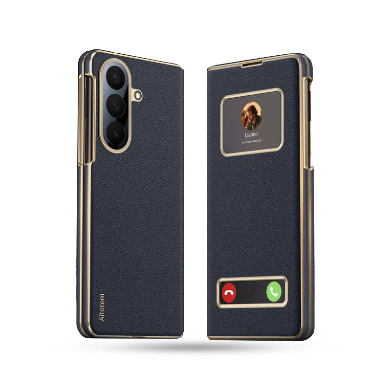 Luxury Flip Cover With Magnetic View Windows