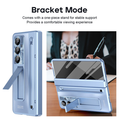Armor Electroplated Phone Case With Pen Tray & Stylus & Glass Film For Galaxy Z Fold 8/7/6/5/4