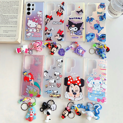 Cartoon Wonderland Case With Key Ring For Samsung S23 & S22