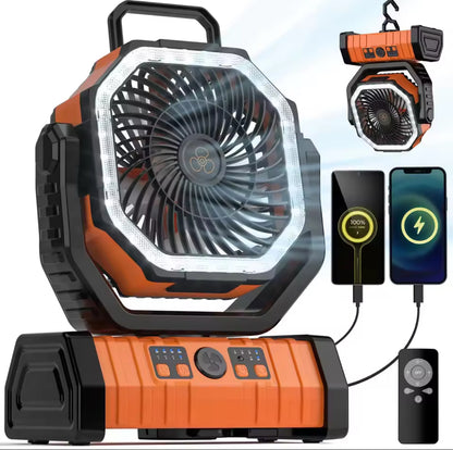 Ultimate 3-in-1 Rechargeable Fan, Light & Charging Station