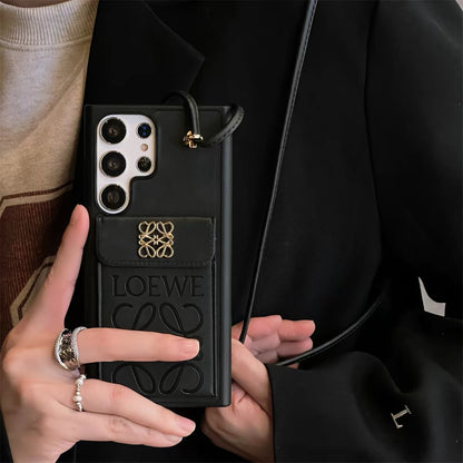 Luxury Leather Crossbody Phone Case with Card Holder