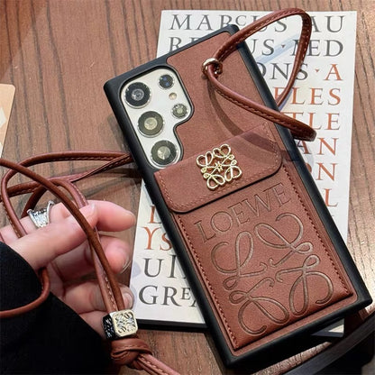 Luxury Leather Crossbody Phone Case with Card Holder
