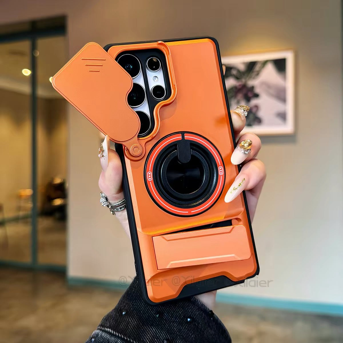 Slim Shockproof Magnetic Case for S Series with Kickstand & Camera Guard