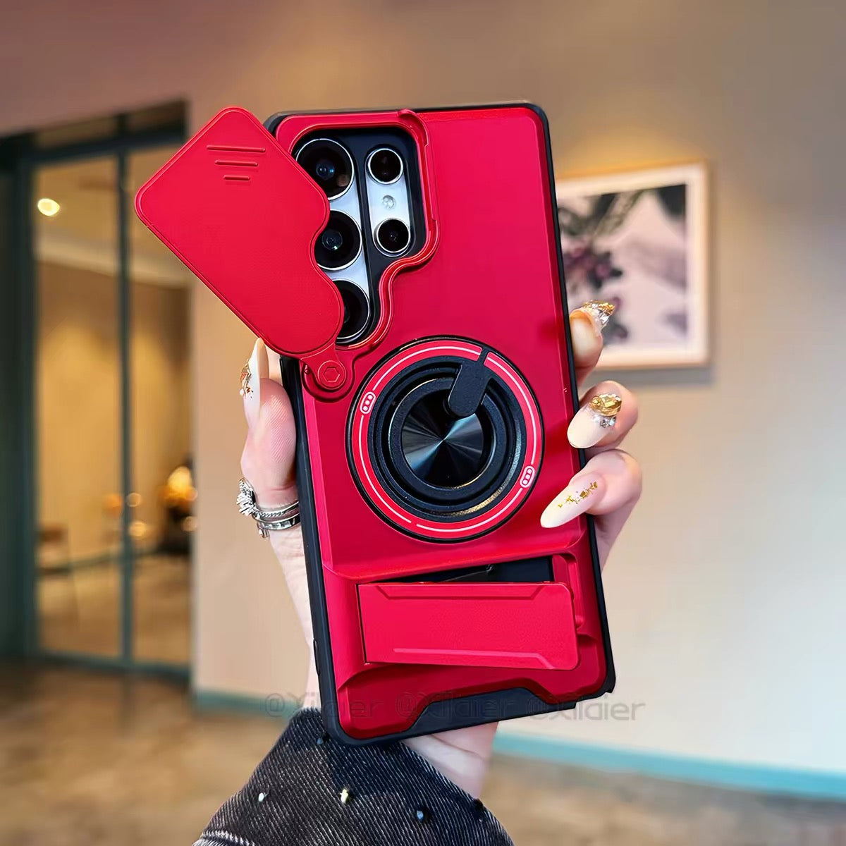 Slim Shockproof Magnetic Case for S Series with Kickstand & Camera Guard
