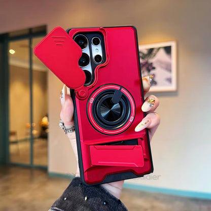Slim Shockproof Magnetic Case for S Series with Kickstand & Camera Guard