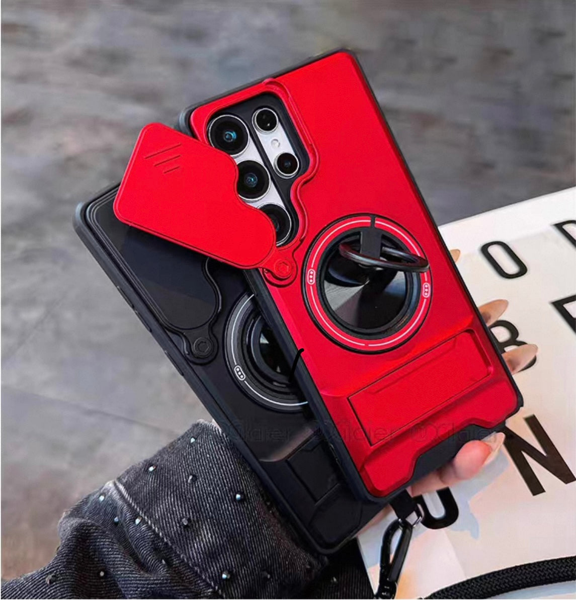 Slim Shockproof Magnetic Case for S Series with Kickstand & Camera Guard