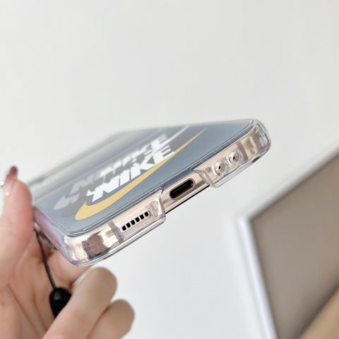 Trendy Swoosh Fashion Design Case For Galaxy Z Flip Series