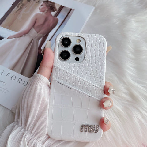 Timeless Elegance White Premium Leather Case