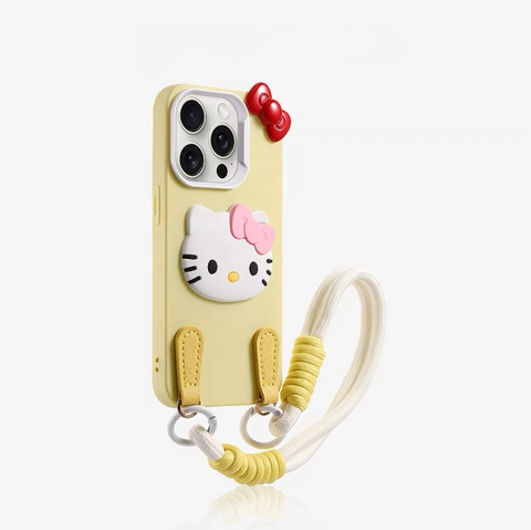 iPhone Lanyard Series | Hello Kitty Liquid Silicone Phone Case