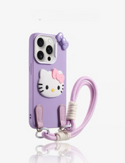 iPhone Lanyard Series | Hello Kitty Liquid Silicone Phone Case